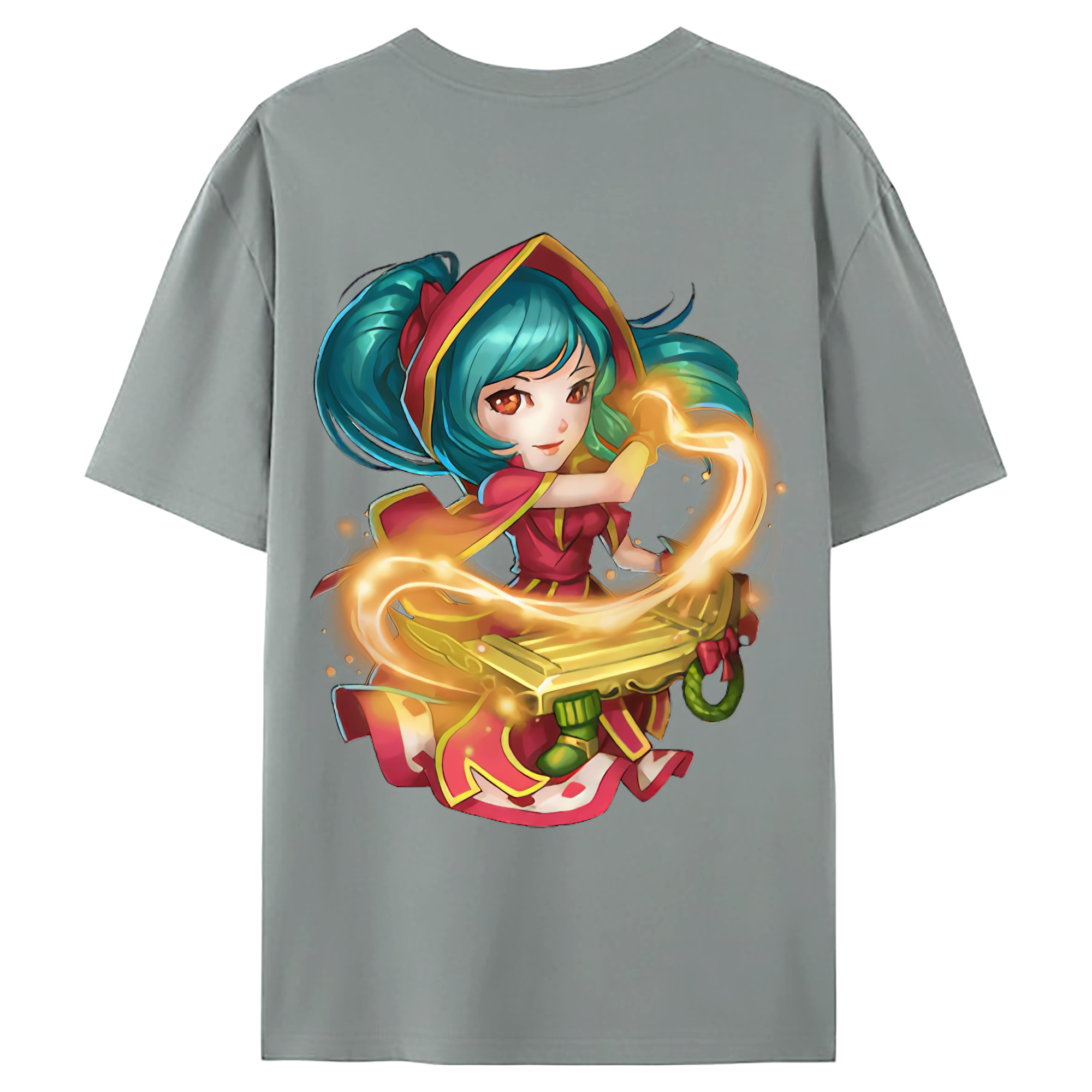 （画像用） リーグ・オブ・レジェンド League of Legends LOL 綿100％ メンズ半袖Tシャツ（バックプリント） 通気性